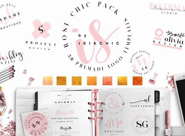 50款金箔纹理LOGO打包下载[psd，ai，eps]