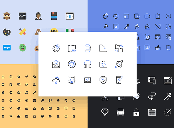 蚂蚁素材下午茶：价值99美金的20000+超级图标系列套装精选（Ai+Sketch版）