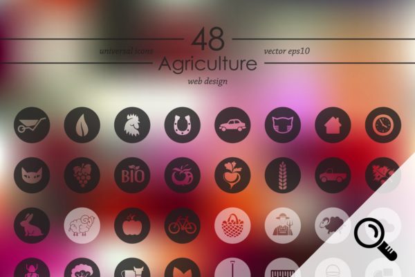 48枚农业主题系列图标精选 48 AGRICULTURE icons