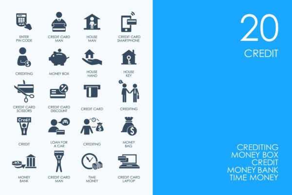 金融信用卡相关图标 Credit icons