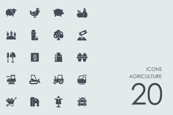 农场农业主题系列图标精选集合精选 Agriculture icons