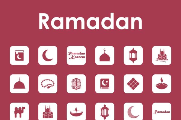 36枚斋月宗教主题系列图标精选 36 ramadan simple icons