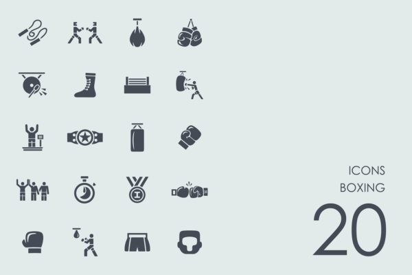 拳击健身主题系列图标精选 Boxing icons
