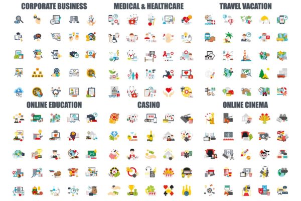 各种行业的简约扁平化图标icon大集合