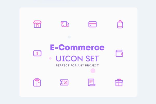 电子商务网站设计图标集合精选 UICON E-Commerce Online Shop Icons