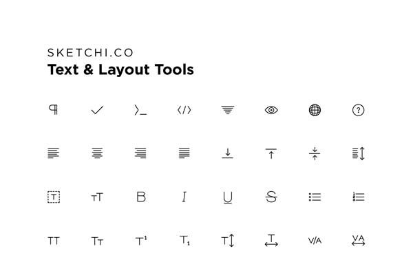 精品：文字编辑与排版相关的功能图标系列套装精选