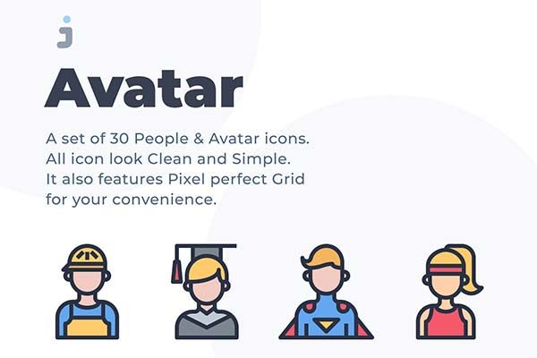 APP与网站常用的虚拟形象头像高清实用图标精选[Ai]