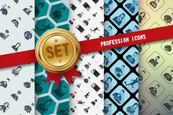 各行各业职业人物肖像icon高清实用图标精选 Set of professions icons