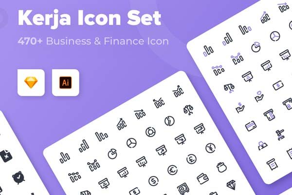 第一素材下午茶：金融行业商业图标系列套装精选