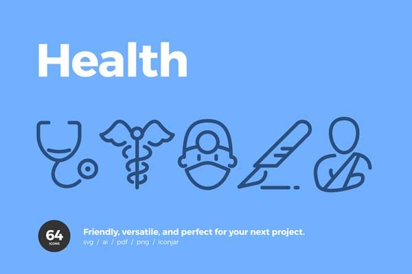 第一素材下午茶：医疗健康矢量系列图标合集精选下载[Ai]