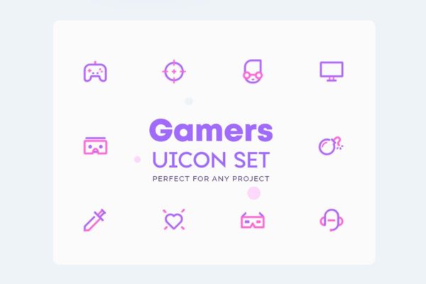 游戏主题UI设计矢量图标设计素材 UICON Gamers Icons