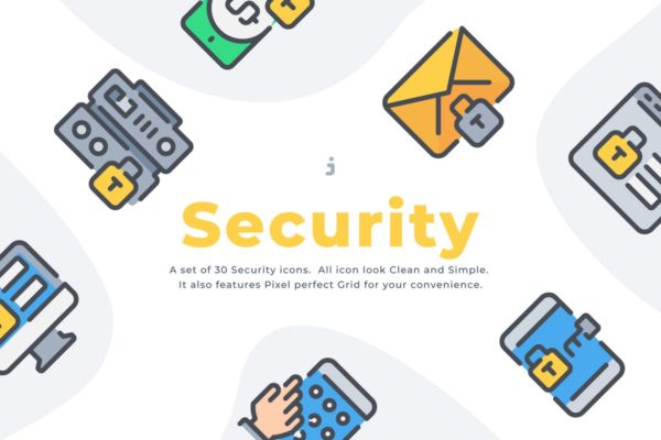 30枚数据安全保护矢量系列图标合集精选 30 Security icon set