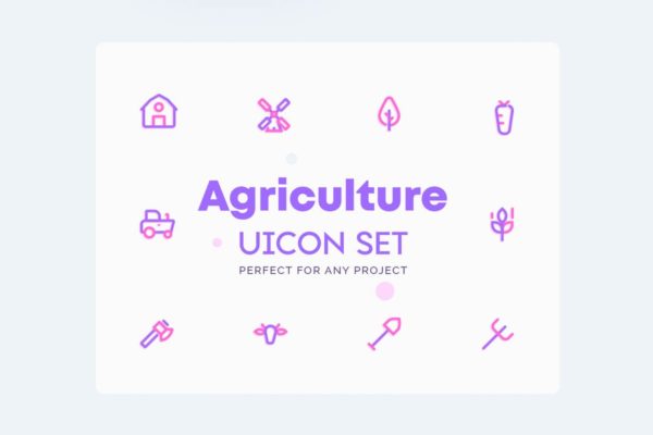 农场/农业主题系列图标精选集合精选[AI, EPS, XD] UICON – Farm, Agriculture Icons Set
