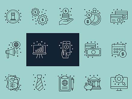 企业业务相关矢量图标设计素材 Corporate Business Vector Icons