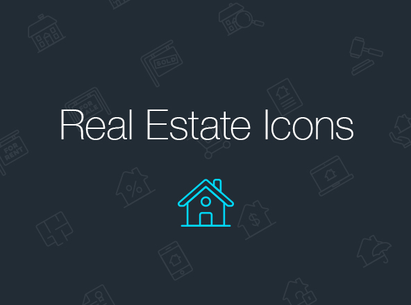 房地产矢量图标设计素材 Real Estate Icons – Illustrator