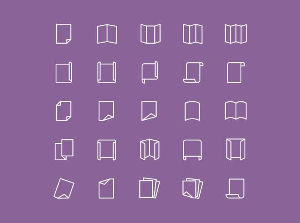 传单/宣传册简约图形矢量图标设计素材 Flyer and Brochure Vector Icons