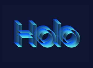 镂空的梦幻字体PSD图层样式设计素材模板