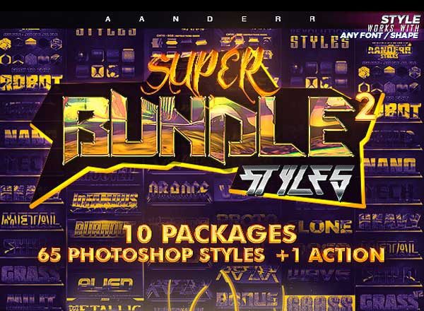 震撼+屌炸天的PS图层样式设计素材模板合集[PSD,868MB]