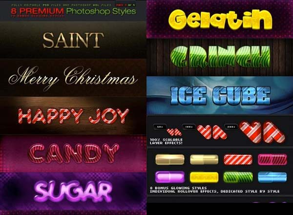 糖果味道的的photoshop图层样式设计素材模板文件[PSD]