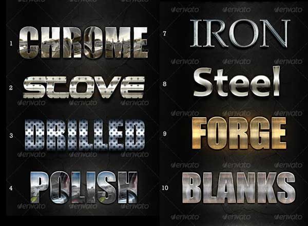 金属质感专家必备的photoshop图层样式设计素材模板[PSD]