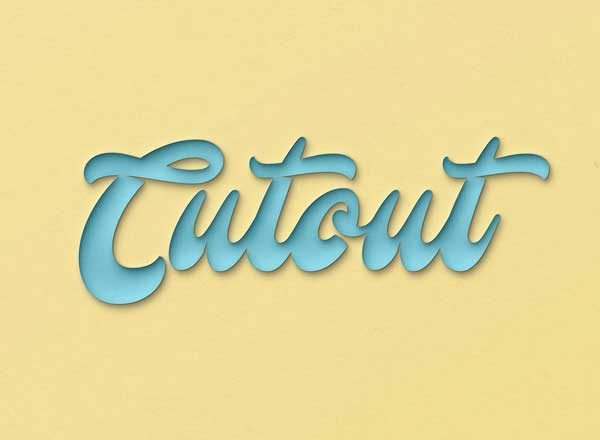 PS 镂空效果图层样式设计素材模板文件 Cutout Effect for Photoshop