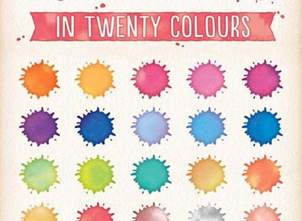 逼真的水彩PHOTOSHOP图层样式设计素材模板[PSD]