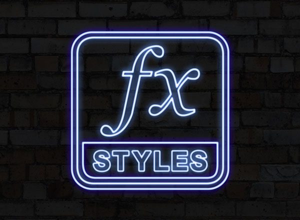 霓虹灯图层样式设计素材模板 Neon Layer Styles