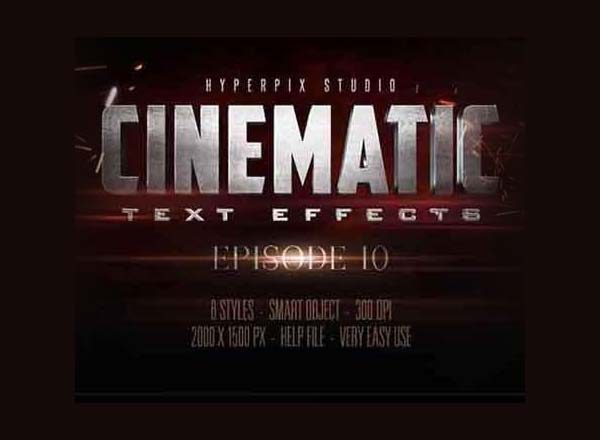 酷炫的电影海报特效字体图层样式设计素材模板[PSD]