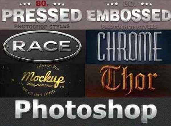 实用的多效果文字图层样式设计素材模板[psd,asl]