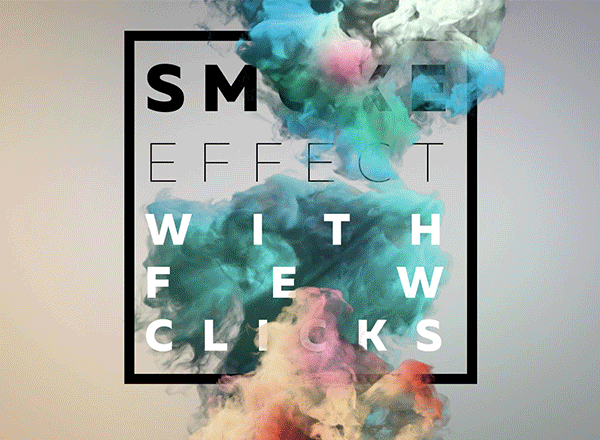 高端超强直觉冲击力的烟雾文字效果photoshop图层样式设计素材模板