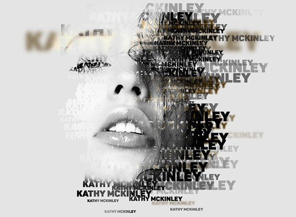 极具视觉冲击力的高端肖像文字PS图层样式设计素材模板