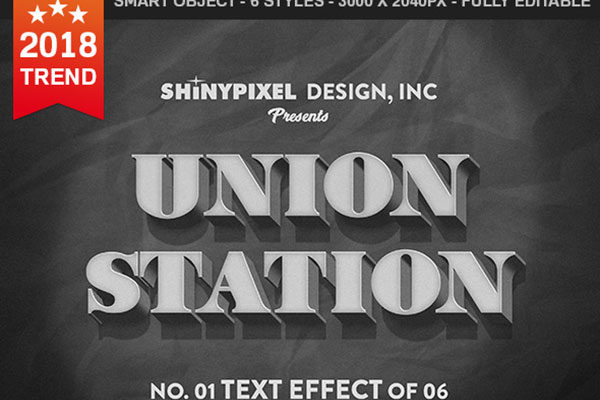 复古老式电影文字效果的图层样式设计素材模板文件[psd]