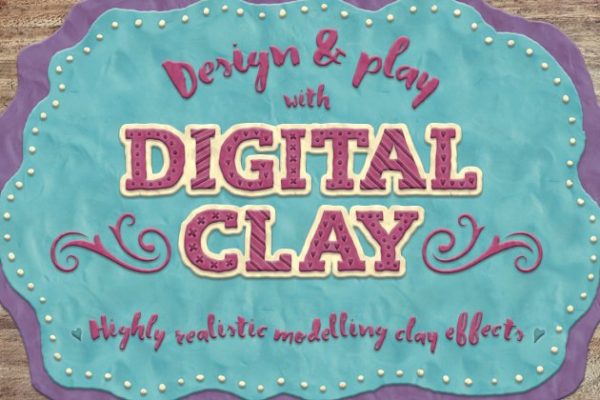 21种创意粘土手作图层样式设计素材模板 Digital Clay- Layer Styles & More