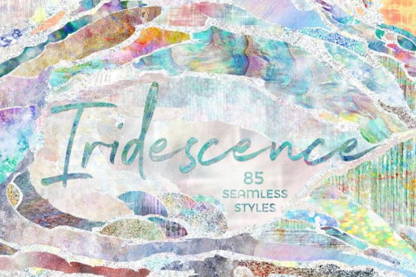 大师级各种配色彩虹图层样式设计素材模板 Iridescence Layer Styles