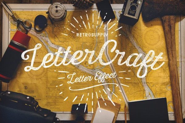 手工绘制效果图层样式设计素材模板合集 LetterCraft – Hand Lettering Kit