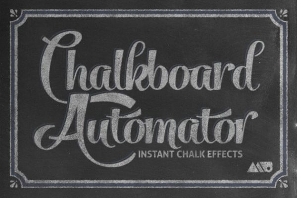 黑板画粉笔笔画文本样式 Chalkboard Automator – Chalk Effects