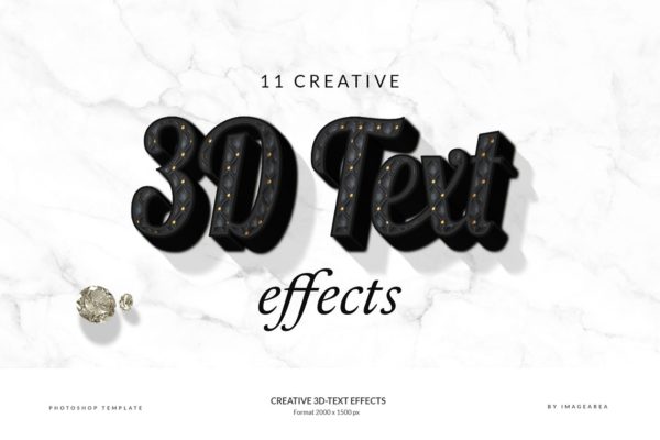 创意3D文字图层样式设计素材模板 Creative 3D-Text Effects