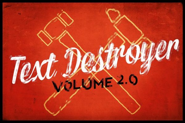 复古印刷做旧效果图层样式设计素材模板 Text Destroyer Vol. 02