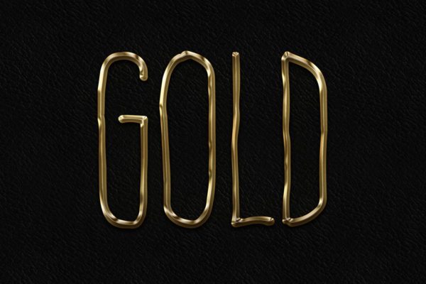 3D金属黄金字体特效PS字体样式 Metal Layer Styles – Photoshop Gold Text Effect