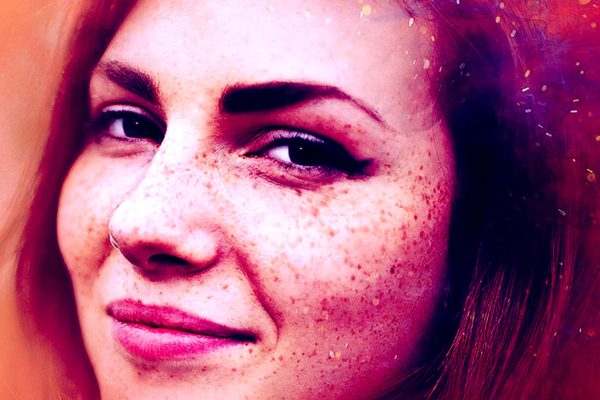 人像肖像照片梦幻烟雾蒙版处理PSD图层样式设计素材模板 Artistic Smoke Photo Effect