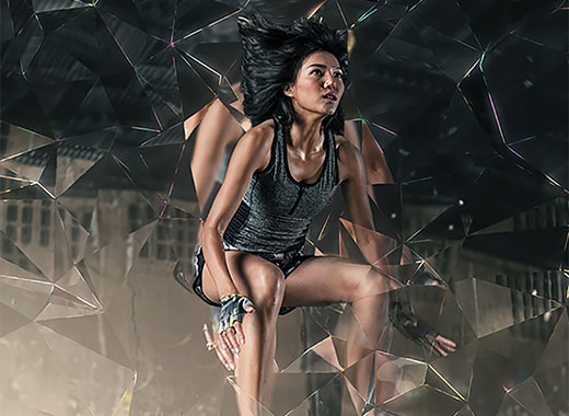 超酷的低多边形玻璃图案处理的ps动作 Dimension Photoshop Action