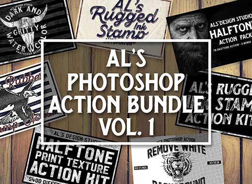 7款实用的PS动作工具模板合辑下载[ant]