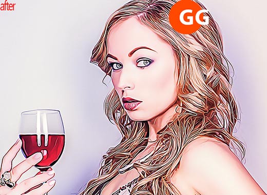 10款油画风格处理的PS动作工具模板 10 Oil Painting Photoshop Action