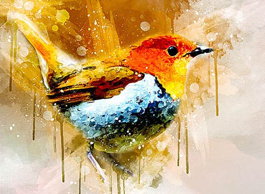 酷炫水彩艺术处理的PS动作工具模板 Watercolor Art Photoshop Action [abr,pat,atn]