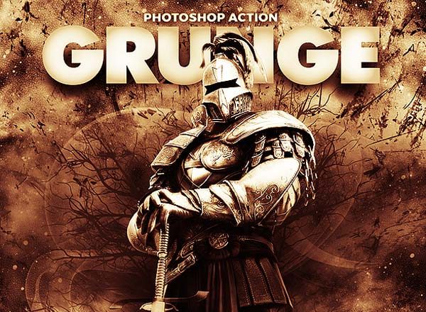 震撼炫酷电影特效Photoshop的动作 Grunge Photoshop Action
