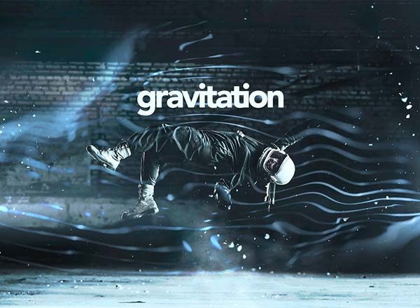 炫酷动感烟雾PS动作工具模板 gravitation
