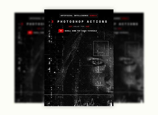 未来高科技人工智能PS动作工具模板系列 Artificial Intelligence Bundle