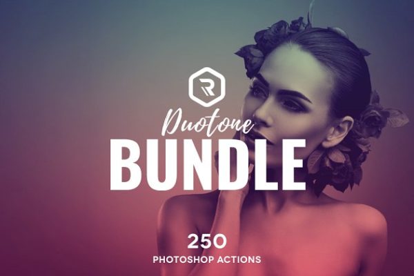 250款双色调照片效果PS动作工具模板 Duotone PS Actions Super Bundle