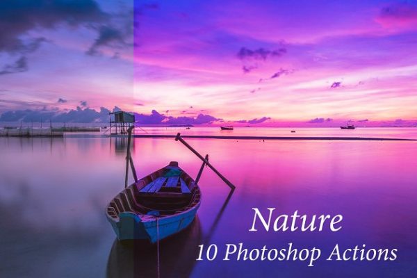大自然景观照片后期处理PS动作工具模板 Nature Photoshop Actions