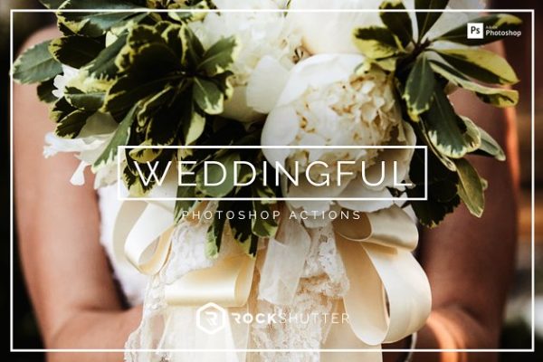 婚礼婚庆照片滤镜PS动作工具模板 Weddingful Photoshop Actions